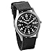 Produktbild JewelryWe Herren Armbanduhr Kalender LED Licht Canvas Stoff Band Quarz Analog Uhr Schwarz Vatertagsgeschenk