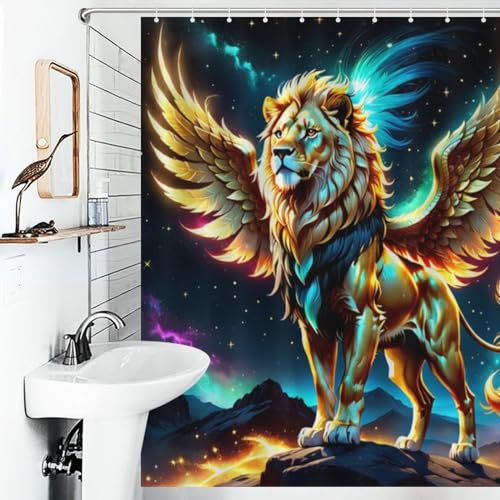 Rideau de douche imperméable lavable avec 12 crochets 168x183cm - 6