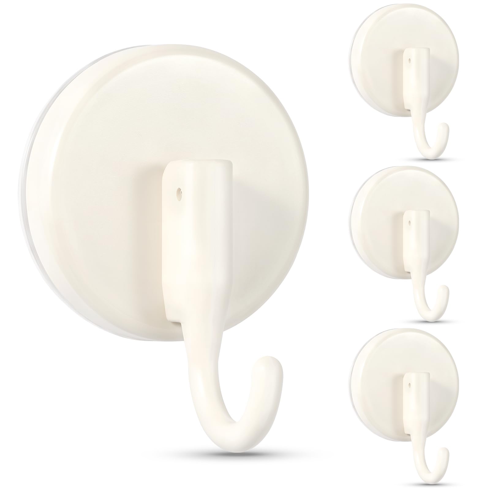 Photo 1 of OUTXE Wreath Hanger for Front Door, Upgraded Suction Cup Reef Hook for Glass Window/Over Door, Christmas/Thanksgiving/Halloween/July 4th/Easter/Valentine/Spring/Summer/Fall (White, 4-Pack)