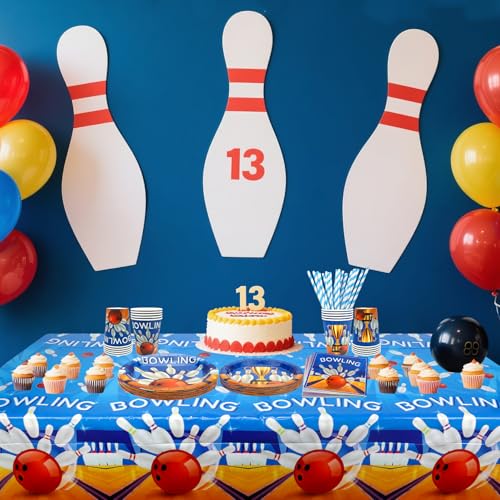 Vaisselle anniversaire bowling avec assiettes tasses et nappe - 6