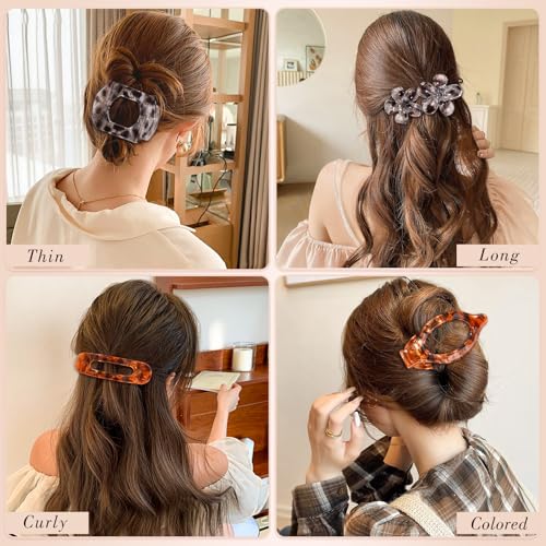 Pinzas para cabello plano 8 piezas para mujeres miniatura 3