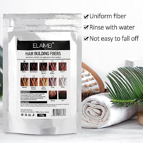Hair Fibers Spray Refill Powder 100 Grams,Dark Brown,Thinning Fine Hair Loss Concealer,Undetected & Unscented,Refill Exsiting Shaker Bottle - Thumbnail 7