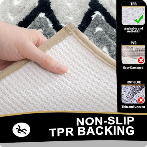 Image of Venice Soft Microfibre Solid Mat for Office /Floor /Home /Bathroom /Bedroom /Kitchen (40x60 cm) 2000 GSM Super Absorbent Anti-Skid Bath Mats (Pack of 1) Grey