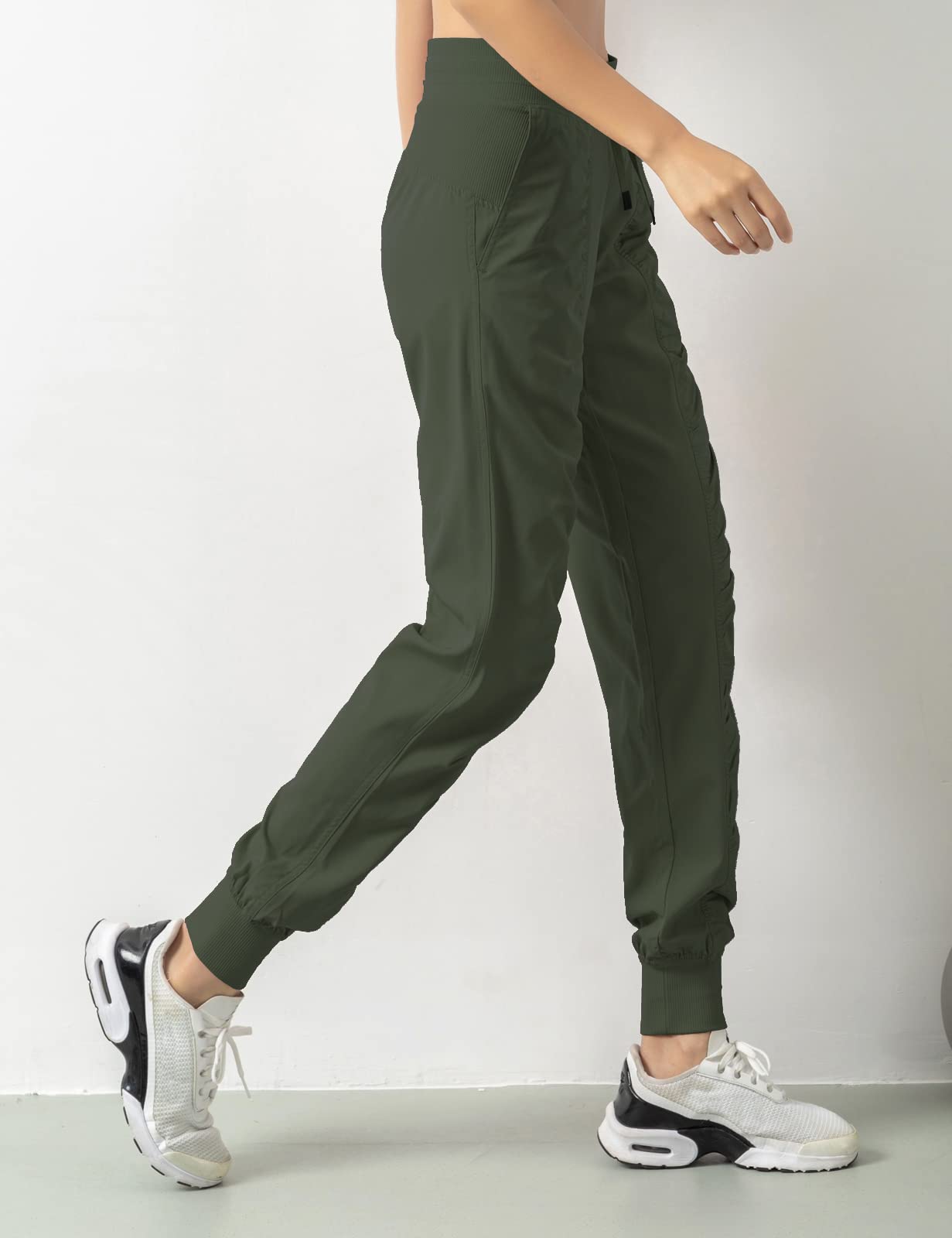 TOPLAZA Pantaloni Sportivi Joggers Donna Pieghettato Vita Alta con Tasche