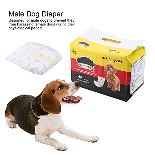 Jeanoko Pet Care Disposable Male Dog Diapers Breathable Male Dog Puppy Belly Wraps Diaper Nappy Sanitary Physiological Pants Super Absorbent(XS) - Image 2