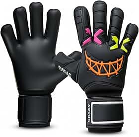 Luva de Goleiro Infantil Difai Crazy Grip e Durabilidade Profissional Original Tamanho 5 6 7 Futebol Society Campo Criança