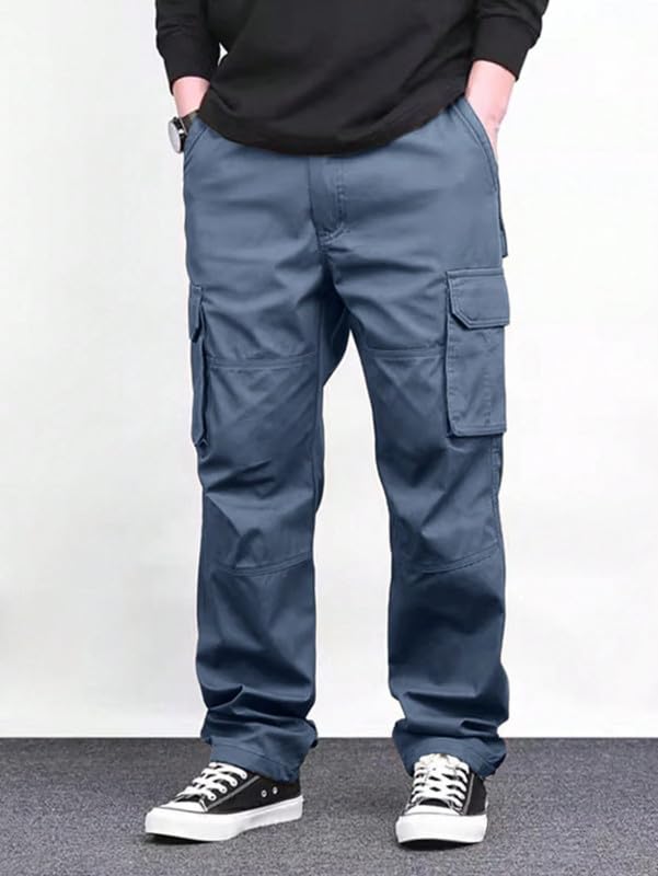 Image of DEELMO Men's Stylish Multi-Pocket Cargo Pants || Casual Fit Pants Trousers || Stylish Trousers for Men || Men's Cargo (MD501 01 08)