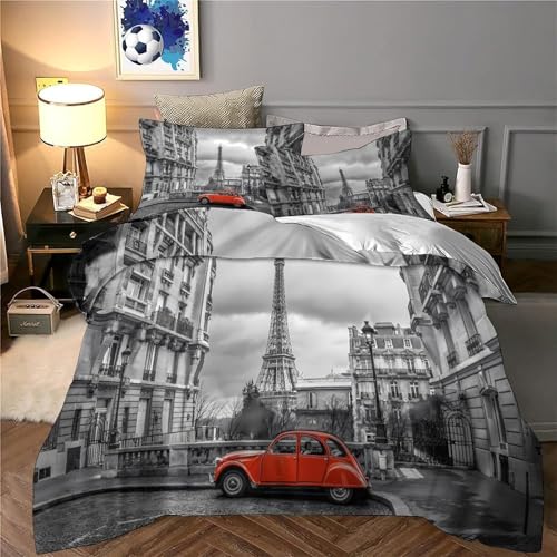 Housse de couette skyline de Paris super douce en microfibre premium - 6