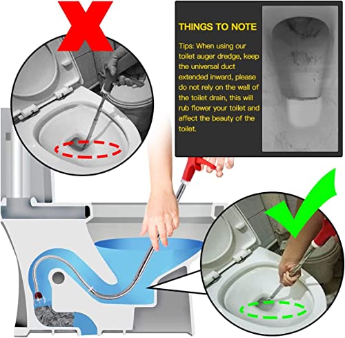 Gulrear 51 Inch Toilet Snake Drain Auger Cleaner Tool thumb #3