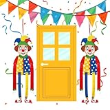 Matériau de Haute Qualité – Fabriquées en papier épais et durable, les guirlandes clown carnaval sont sans odeur, non toxiques et réutilisables. Légères mais solides, elles peuvent être utilisées à l’intérieur comme à l’extérieur.