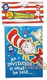 Dr. Seuss CAT in the HAT Package 8 Party Invitations