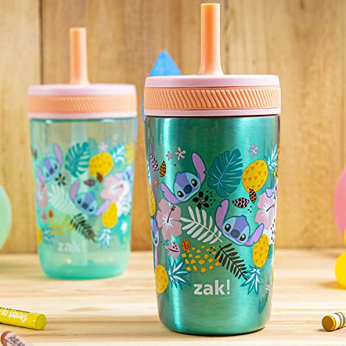 Image of Zak Designs Lilo and Stitch Kelso Leak-Proof Toddler Straw Cups, 3pc Set