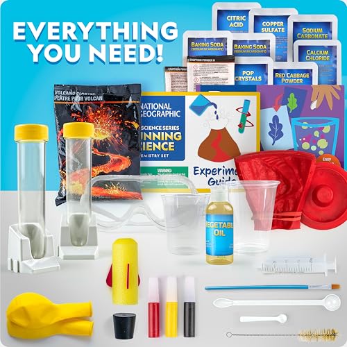 National Geographic Stunning Chemistry Set - Mega Science Kit with 45 Easy Experiments- Make a Volcano and Launch a Rocket, STEM Projects for Kids Ages 8-12, Science Toys (Amazon Exclusive) - Image 5