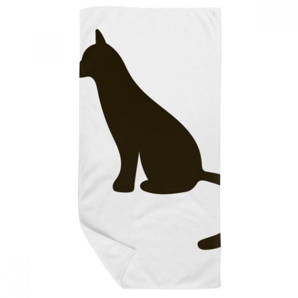 Débarbouillette Chat Noir douce pour la toilette des enfants
