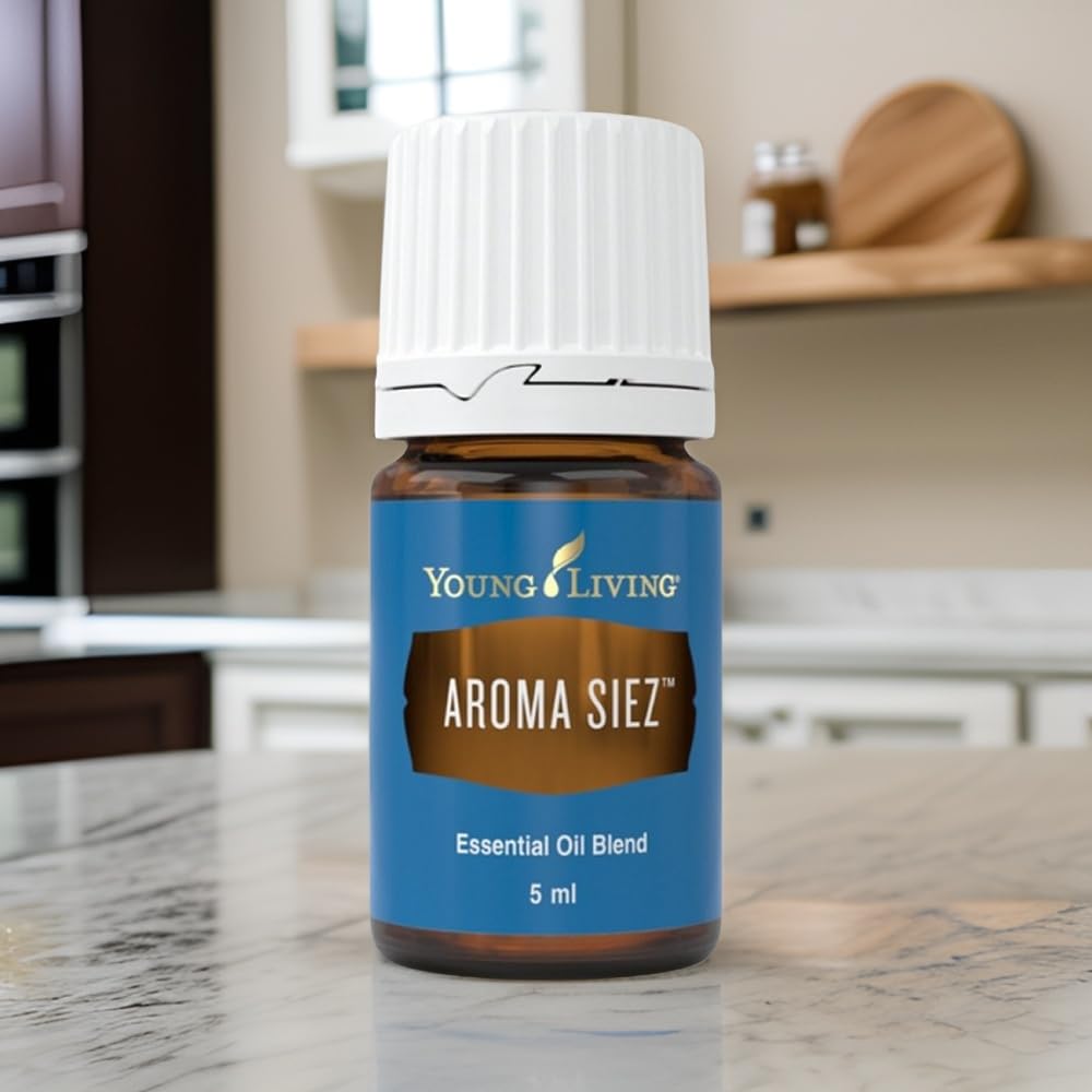 Young Living Aroma Siez Essential Oil Blend | 5 ml | Soothing, Refreshing, Relaxing Aroma | Ideal for Massage & Topical Use | Lavender, Peppermint & Basil Blend | Premium Essential Oils