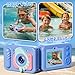 Underwater Camera, 48MP 5FT Waterproof Digital Camera with 32GB Card, Autofocus Floatable Waterproof Camera with HD Screen, 8X Digital Zoom, for Kids Water Park, Swimming (Foot Style, Blue)