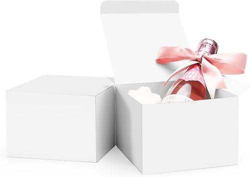 ValBox Cajas de regalo blancas de 5 x 5 x 3.5, 20 cajas de regalo con tapas para regalos, caja pequeña de dama de honor para regalos, bodas,