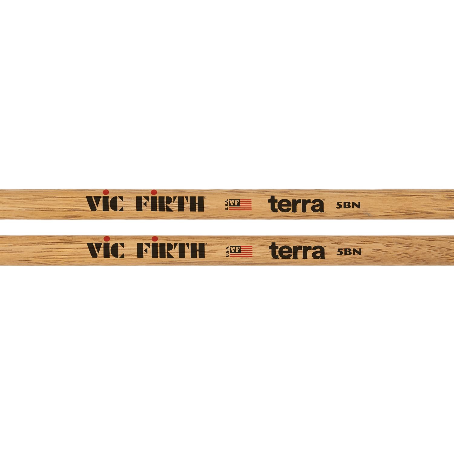 Vic Firth - Pałki perkusyjne z serii American Classic® Terra Series 5BTN - American Hickory - Nylonowa końcówka - Pakiet 4 par