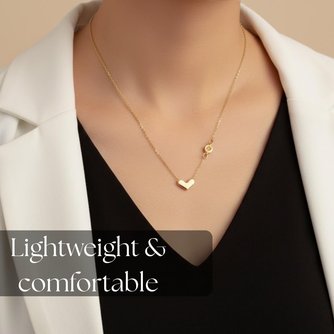 Pendant Snake Chain Necklace for Women gold trendy necklace for womens Dainty Cute Jewellery Minimalist Tarnish-Free Daily Wear Gift for Her Dainty Cute Jewelry gold trendy necklace (Gold Heart) - Image 4