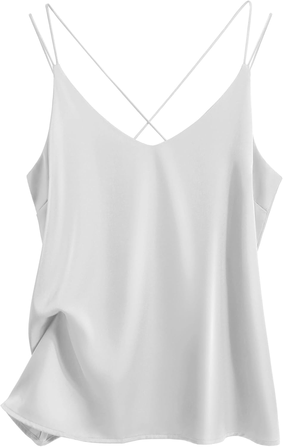 Ekouaer Women's V Neck Sleeveless Spaghetti Strap Cami Shirt - Image 5