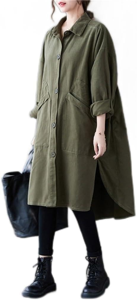 Female Coat Winter Autumn/Winter Waist Retraction Lace Up Trench Casual Long Women's Clothing Coats