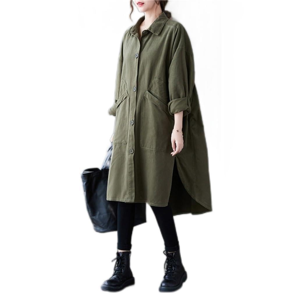 Female Coat Winter Autumn Winter Waist Retraction Lace Up Trench Casual Long Womens Clothing Coats