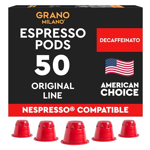Grano Milano Ristretto Decaf - 50 Espresso Pods Compatible with
