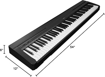 YAMAHA P45 88-Key Weighted Digital Piano Home Bundle With Wooden Furniture Stand And Bench