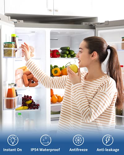 Waterproof Led Refrigerator Light Bulbs 40W Eqv, 120V, Daylight 5000K, E26 Medium Base, Fridge Light Bulb, Freezer Bulb, A15 Led Appliance Bulb, Not Dimmable #TOP4