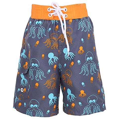 SimpliKids Fast Drying Sea Creature Summer Toddlers' Swim Trunks, Octopus, Small Cover