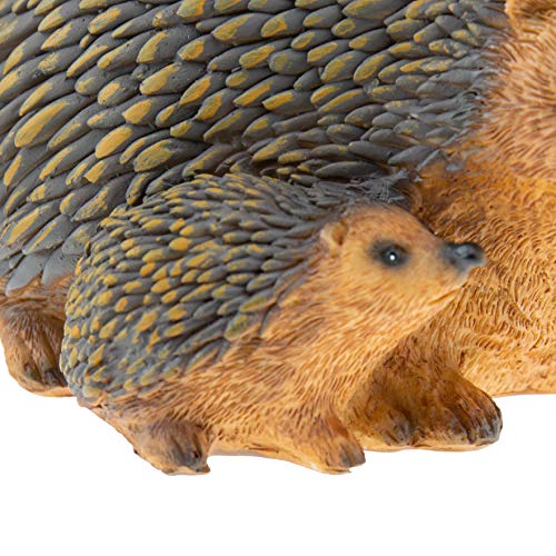 Clever Garden Cute Resin Garden Statue Decoration, Outdoor Lawn Yard Polyresin Animal Figurine Sculpture Ornament Décor, Hedgehog Family #TOP4