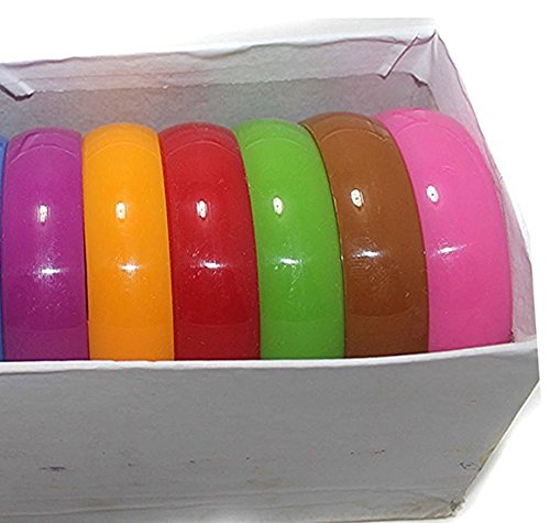 DMS RETAIL Multicolour Thick Plastic Bangles Box for Silk Thread Jewelry Making (Size-2.6) -Set of 6 Pcs