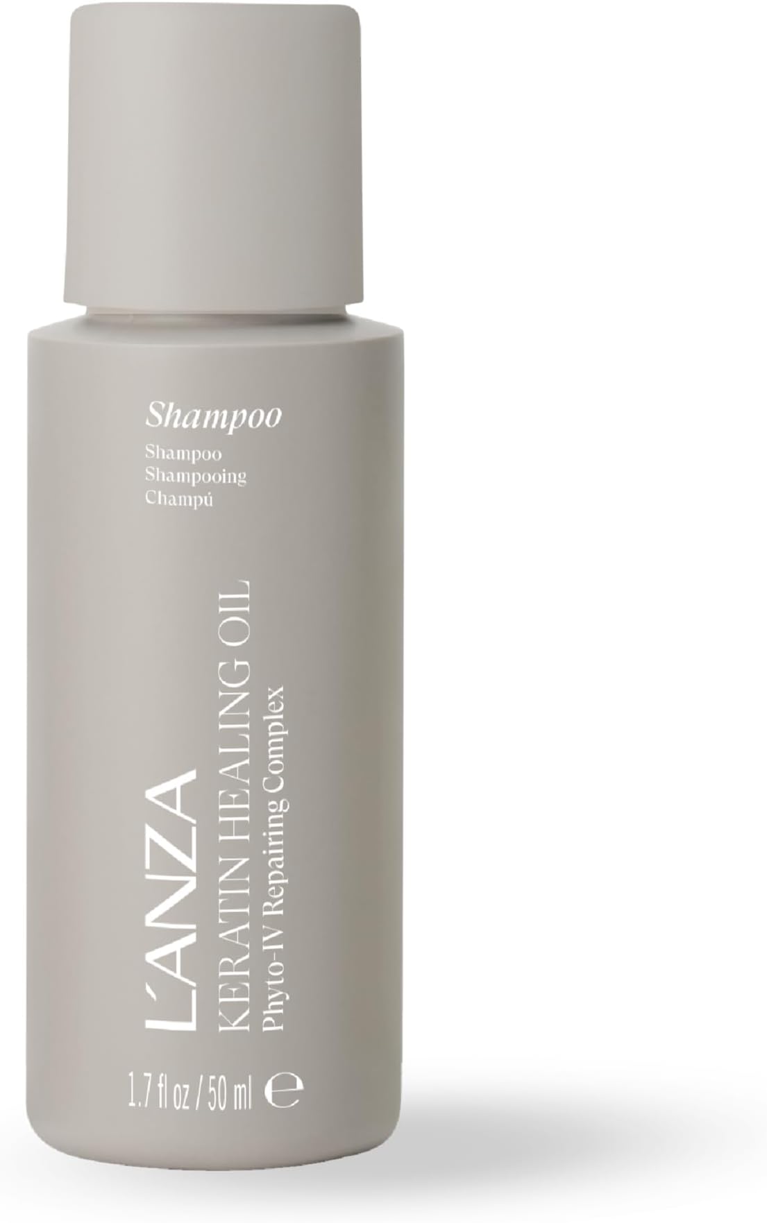 L'ANZA Keratin Healing Oil Lustrous Shampoo for Damaged Hair, Nourishes, Repairs, and Boosts Hair Shine and Strength for a Perfect Silky Look, Sulfate-Free, Paraben-Free, Travel-Size (1.7 Fl Oz)