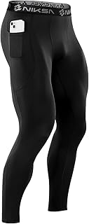 Niksa 1/3 Pack Men's Compression Pants, Performance Athletic Sports Leggings Gym Tights for Running Yoga Workout Sports