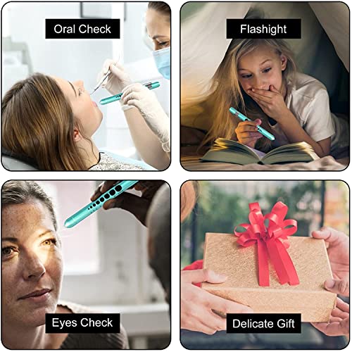 AOICRIE Medical Diagnostic Penlight, Pupillenlicht Mini Wiederverwendbare LED-Stiftlampe Taschenlampe, Taschenlampe Arzt Krankenschwester Notfallstift Licht mit Gravurlehre und Linea (Grün)