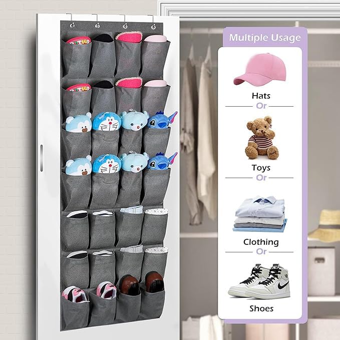 Schoenenorganizer voor over de deur, doorzichtige ... – Vicedeal