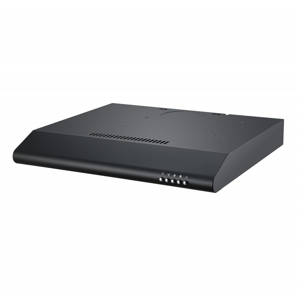 Cookology VISOR600BK DK1M120 60cm Visor Cooker Hood Extractor Fan in Black with Duct - 3