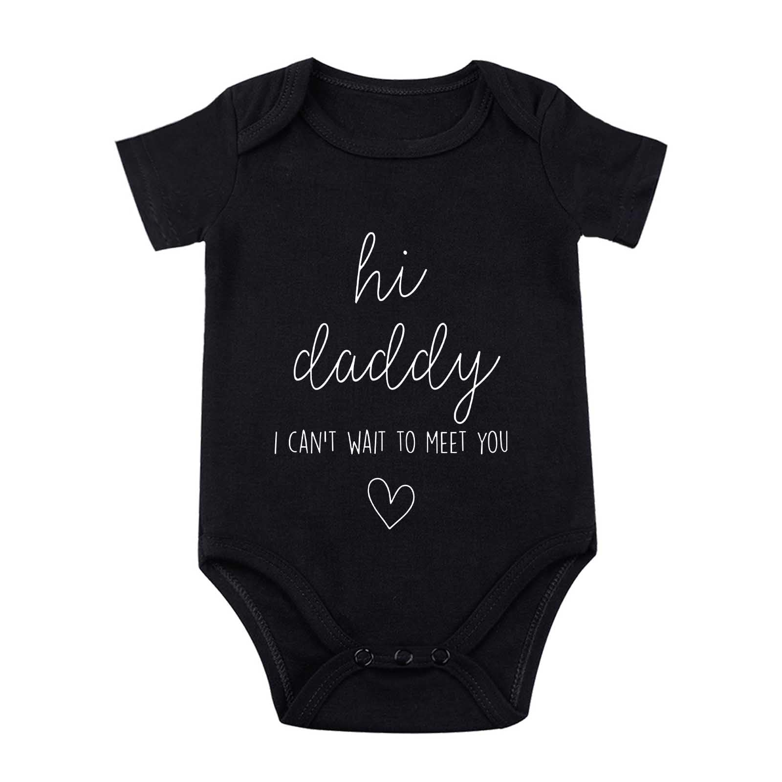 Hi Daddy Bodysuit for Baby Hello Daddy Pregnancy Announcement for Husband I Love Daddys Baby Romper