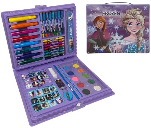 CARTOON Ensemble de 65 couleurs et set de papeterie pour enfants avec motif Disney et peinture
