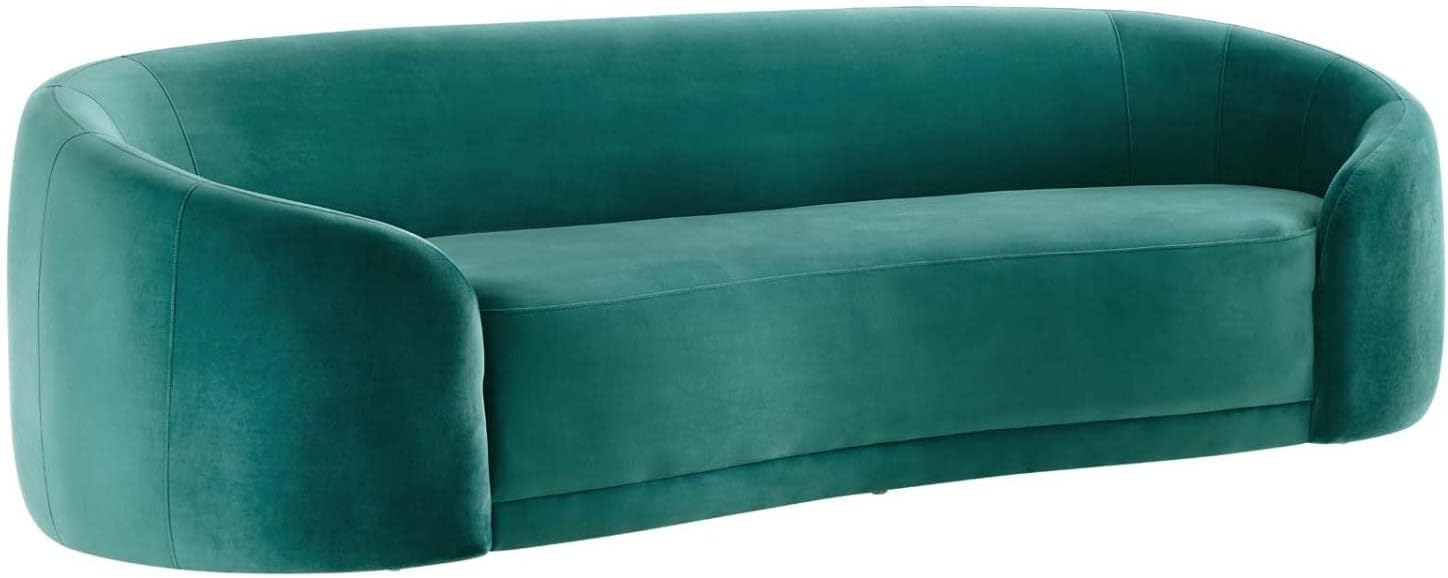 Modway Contessa Performance Velvet Sofa with Teal Finish EEI-5018-TEA