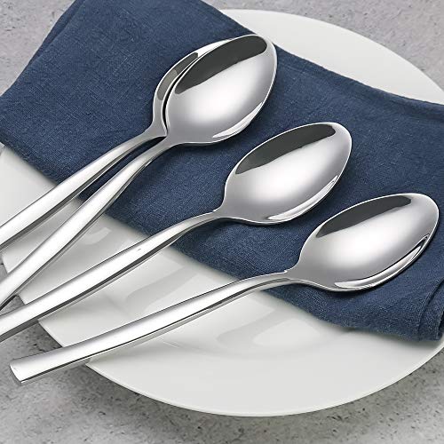 Xowine 12-Piece Dessert Spoon, Stainless Steel Small Spoons, Silver - Image 4