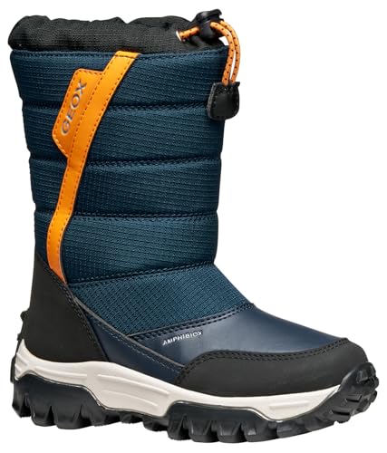 Geox J Himalaya Boy B ABX, Botas Altas hasta la Rodilla, Azul Marino, 39 EU