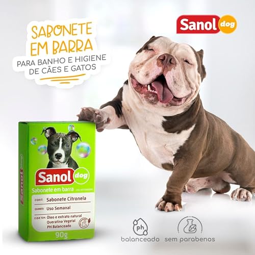 Sabonete Cão/gato Citronela 90g Sanol