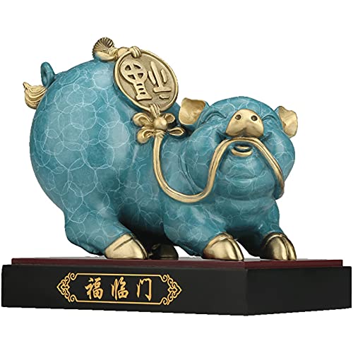 Figurines de Collection Feng Shui en Artisanat d'Art Statues de Cochon