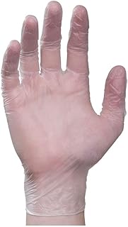 Elara Prepfit BPA and Latex Free Powder Free Disposable Vinyl Gloves (Box of 100) (Large)