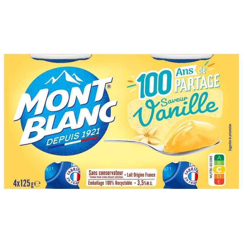 Mont Blanc – Vainilla 4 x 125 g – Pack de 3