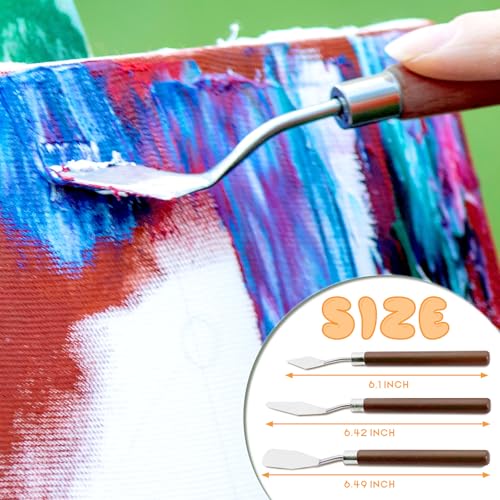 BlissfulBlend Acrylic Paint Canvas Set for Adults, Kids, Students, Artists and Beginner, 59 Packs Art Supplies Kit with Canvas×6, Easel×1, 24 Colors Acrylic Paints, 10 Brushes, Etc, Premium Paint Kit - Image 5