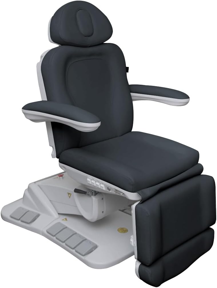 Premium Facial Bed for Esthetician, Electric Med Spa Chair with 120° Rotation, Built-in Foot Controls, Medical-Grade Microfiber, 2-Year Warranty, Memory Functions - 2246EBM, Dark Gray