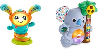 Fisher-Price DJ Bouncin Beats, interactive musical learning toy & Linkimals Counting Koala - UK English Edition, animal-themed musical learning toy for baby and toddler ages 9 months and older