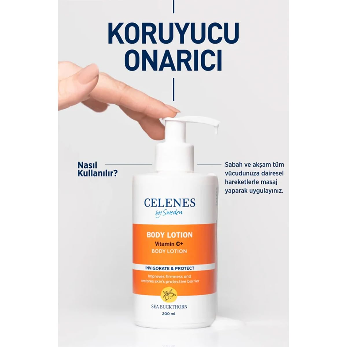 Celenes Sea Buckthorn Vücut Losyonu Tüm Cilt Tipleri (200 ml)